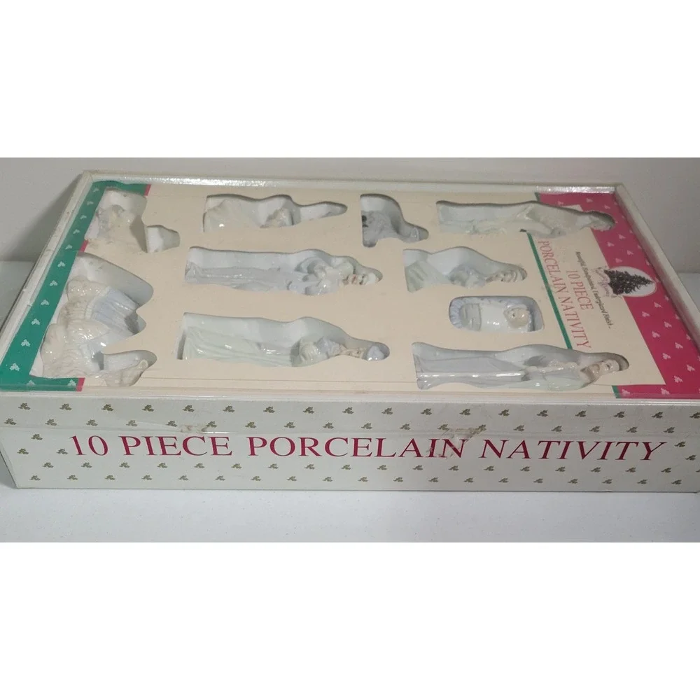 Dynasty Classics Holiday Classics Handpainted 10 Piece Nativity Set Vintage 0567